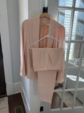 Sezane Pale Pink Blazer & Pant Suit Set (Blazer 38 / Pants 40)